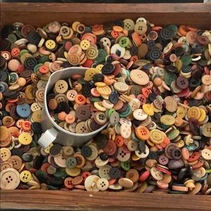 3 1/2 Cups of Vintage Buttons